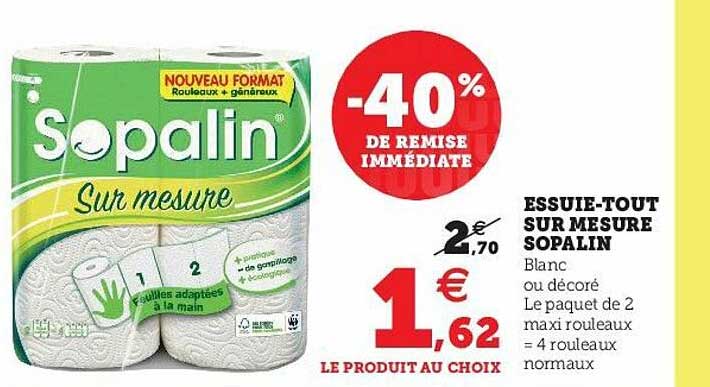 essuie-tout sur mesure sopalin