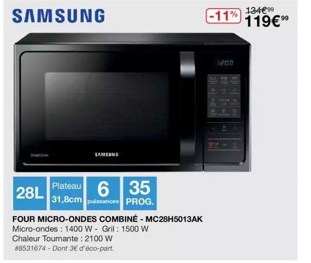 four micro-ondes combiné - mc28h5013ak samsung