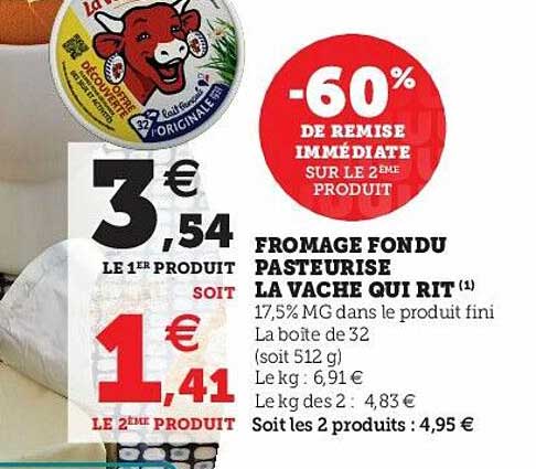 fromage fondu pasteurisé la vache qui rit