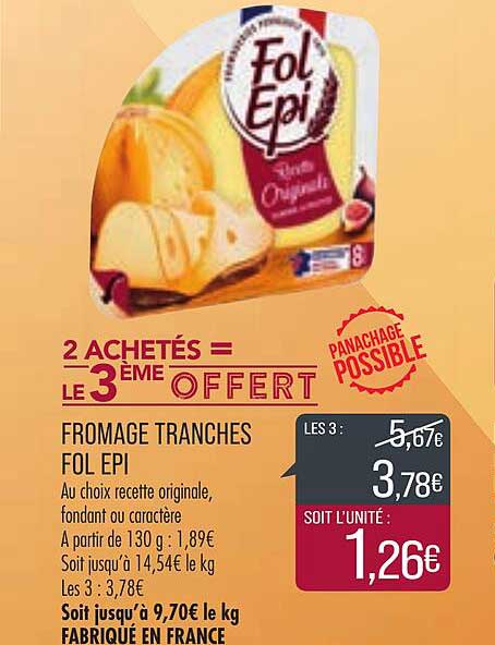fromage tranchés fol épi