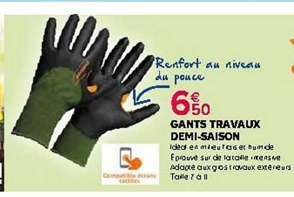 gants travaux demi-saison