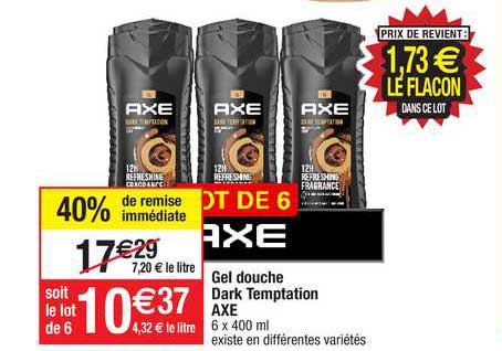 gel douche dark temptation axe