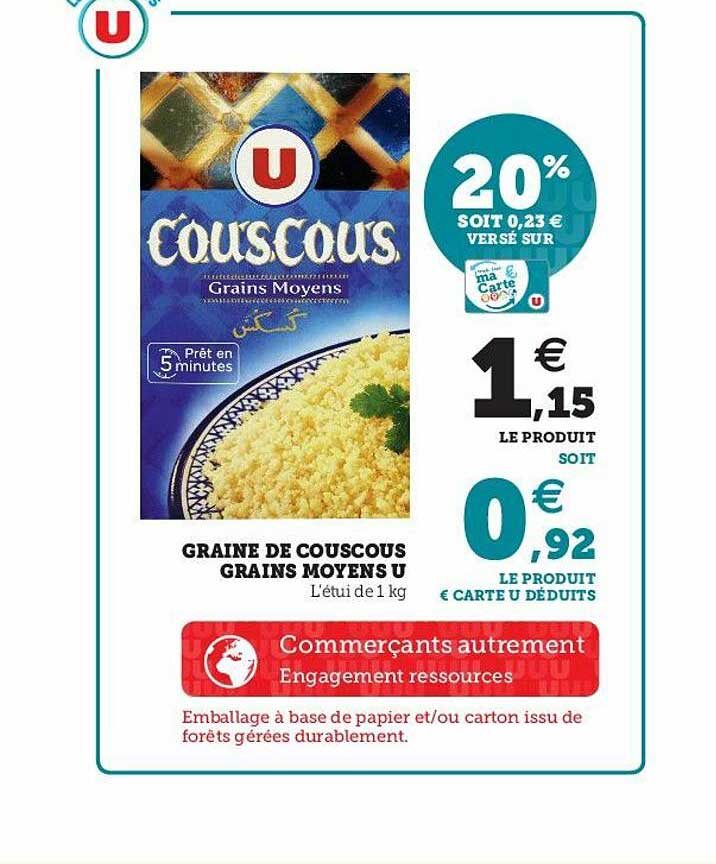 graine de couscous grains moyens u