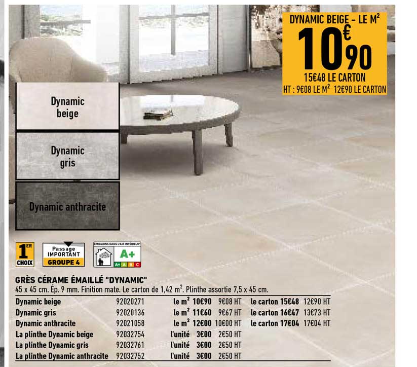 Grès Cérame émaille "dynamic"