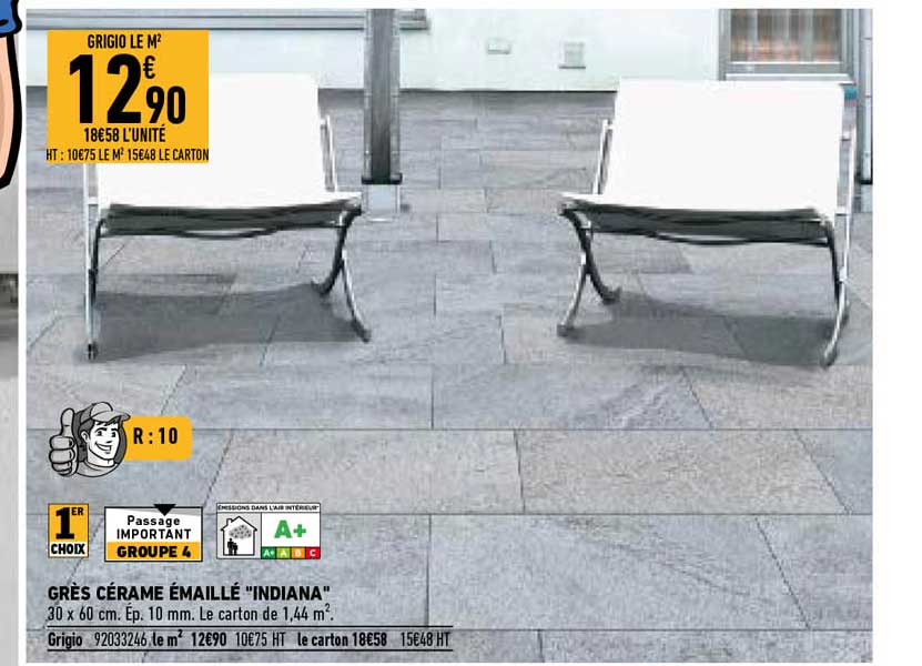 grès cérame émaillé "indiana"