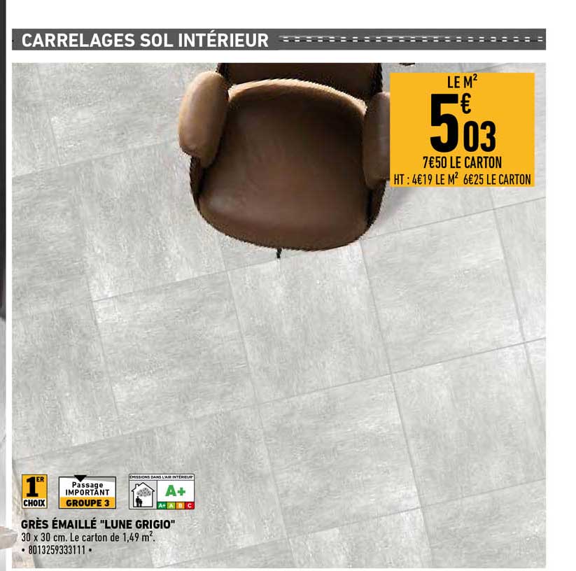 grès émaillé "lune grigio"