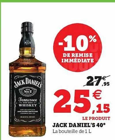 jack daniel's 40°