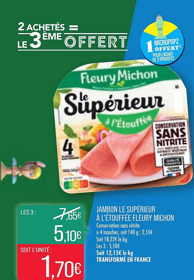 jambon le supérieur à l'étouffée fleury michon