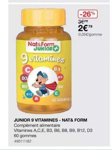 junior 9 vitamines - nat & form