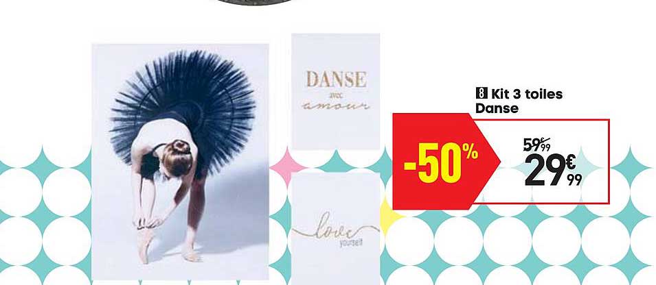kit 3 toiles danse