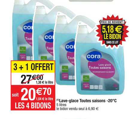 lave-glace toutes saisons -20°c