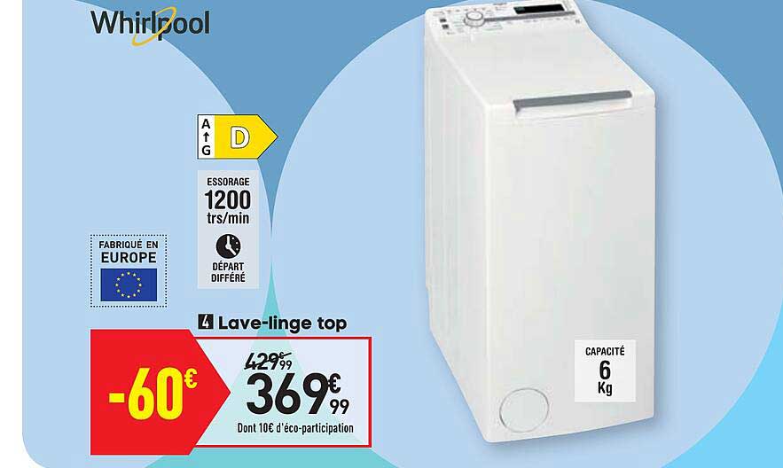 lave-linge top whirlpool