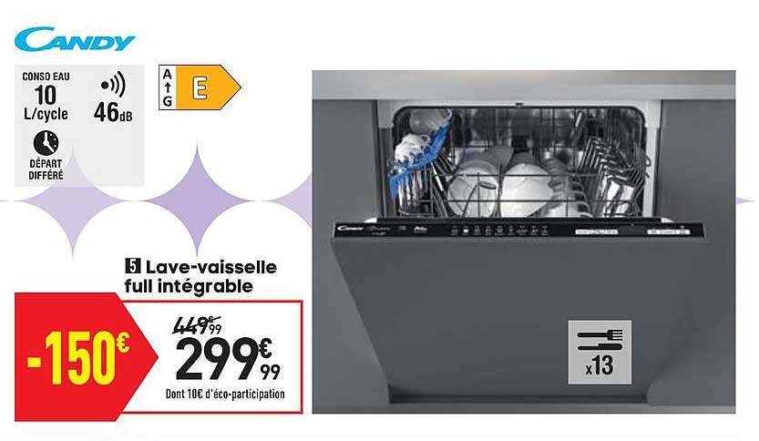 lave-vaisselle full intégrable candy