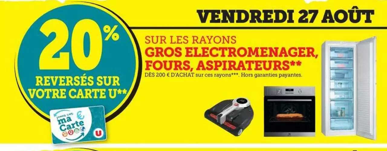 le rayons gros électroménager, fours, aspirateurs