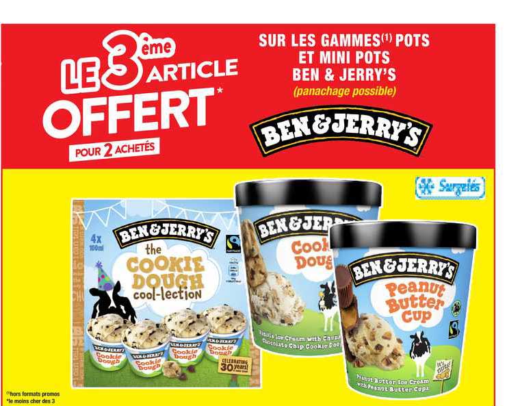 les gammes pots et mini pots ben & jerry's