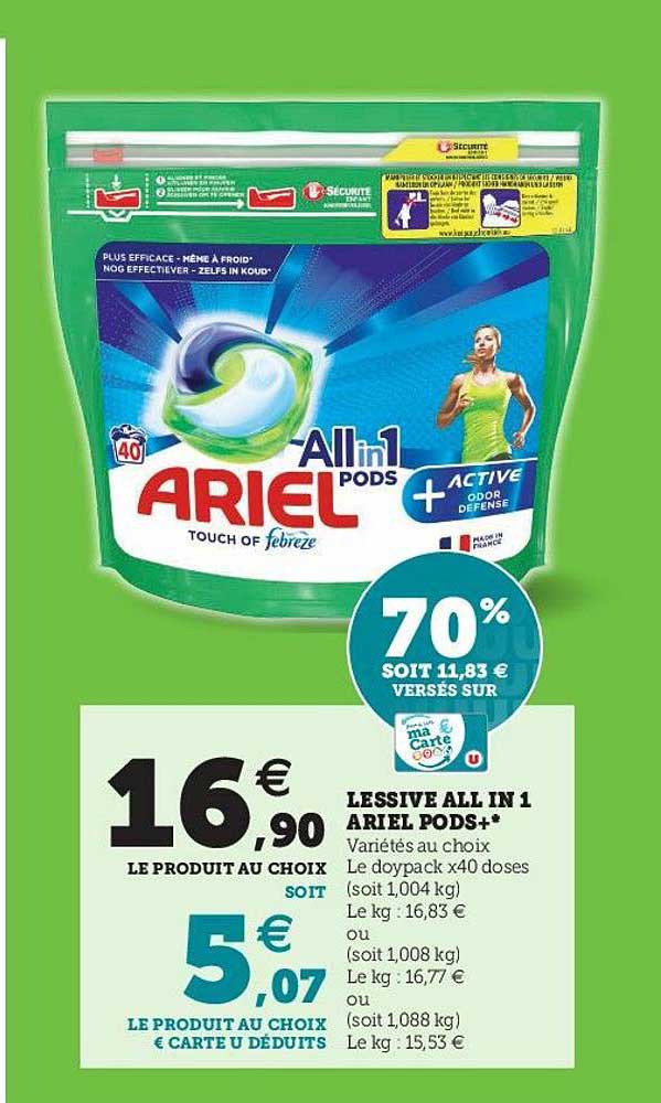 lessive all in 1 ariel pods+