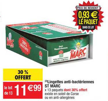 lingettes anti-bactériennes st marc