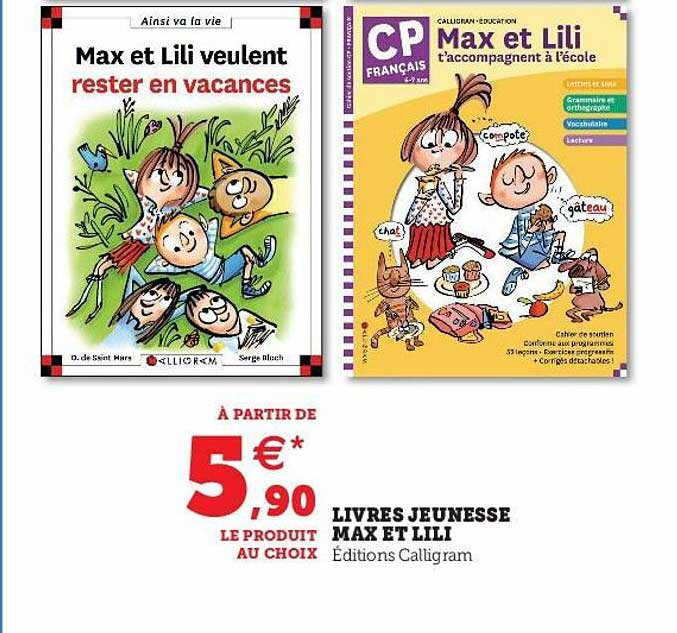 livres jeunes max et lili