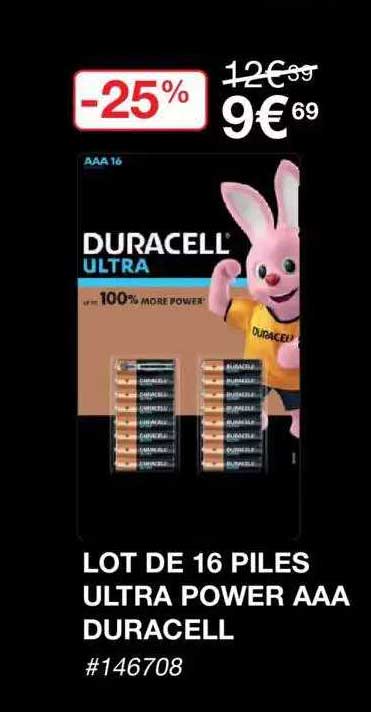 Lot De 16 Piles Ultra Power Aaa Duracell