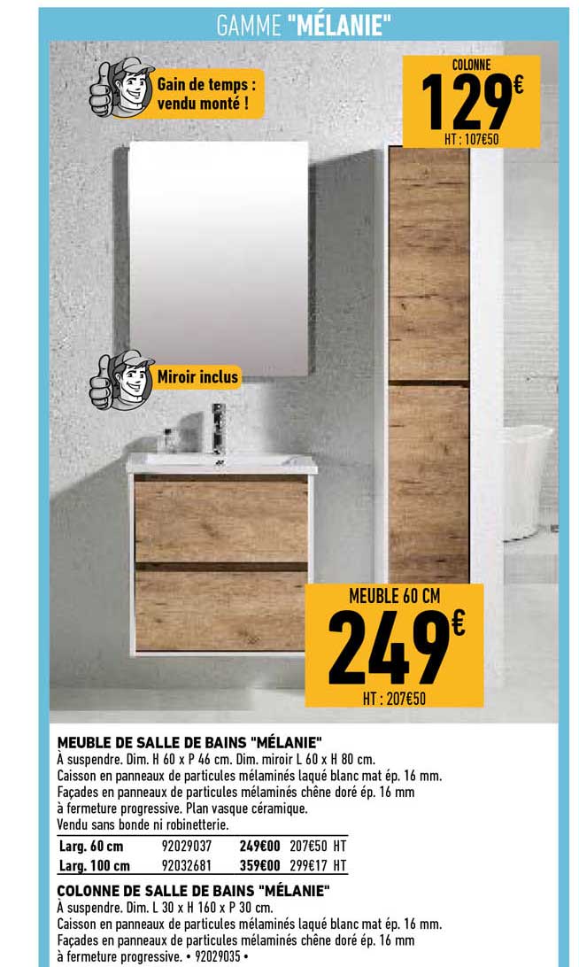meuble de salle de bains "mélanie"