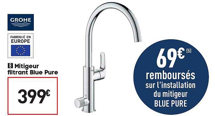 mitigeur filtrant blue pure grohe