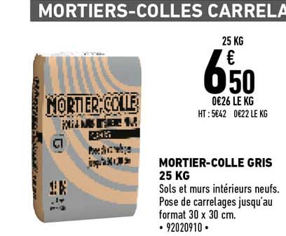 mortier-colle gris 25 kg