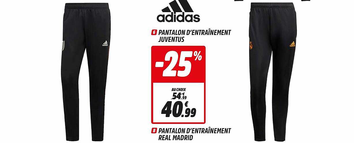 pantalon d'entrainement juventus, pantalon d'entraînement real madrid adidas