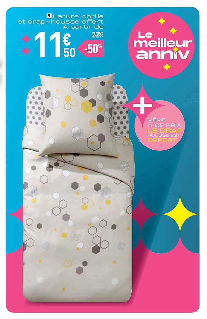 parure abrille et drap-housse offert