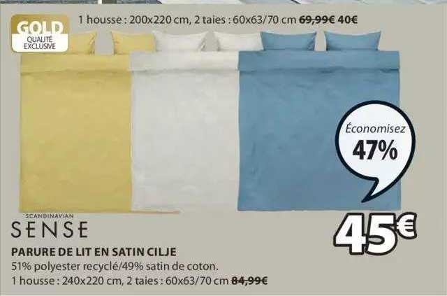 parure de lit en satin cilje scandinavian sense