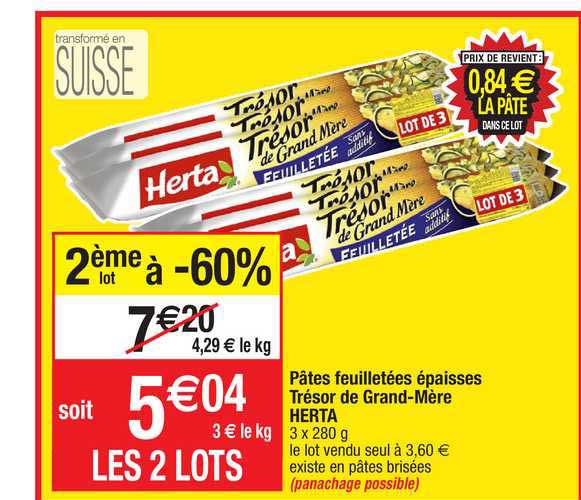 pâtes feuilletées épaisses trésor de grand-mère herta