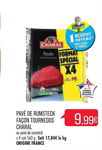 pavé de rumsteck façon tournedos charal