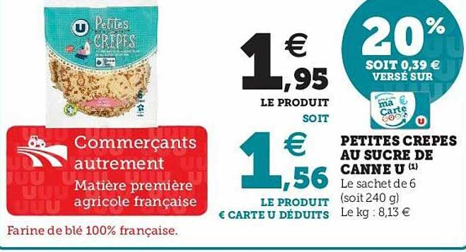 petites crêpes au sucre de canne u