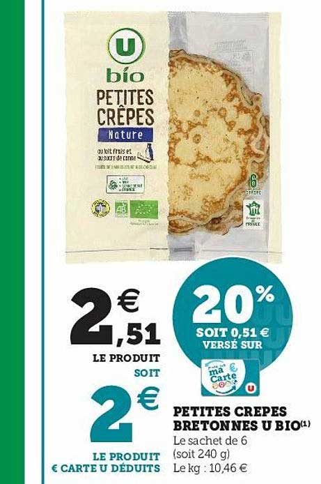 petites crêpes bretonnes u bio
