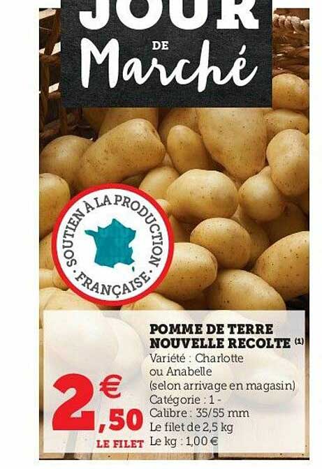 pomme de terre nouvelle récolte