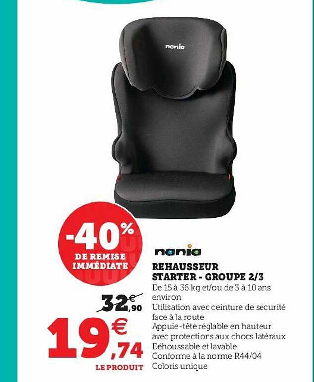 rehausseur starter - groupe 2-3 nania