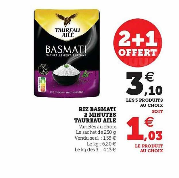 riz basmati 2 minutes taureau ailé