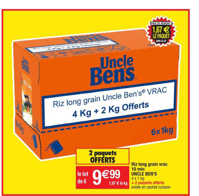 riz long grain vrac 10 min uncle ben's