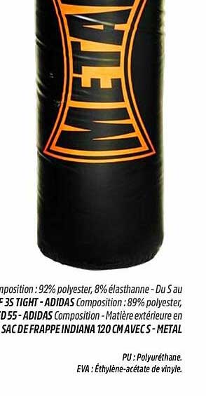 Sac De Frappe Indiana 120 Cm Avec S - Metal