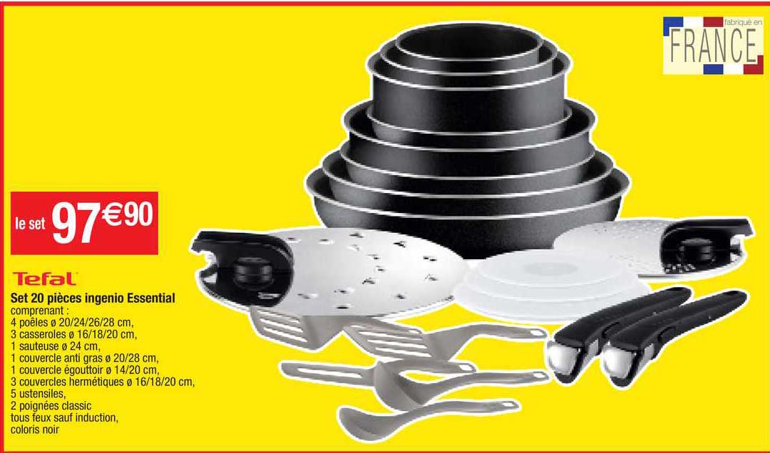 Set 20 Pièces Ingenio Essential Tefal
