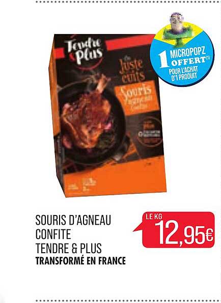 souris d'agneau confite tendre & plus