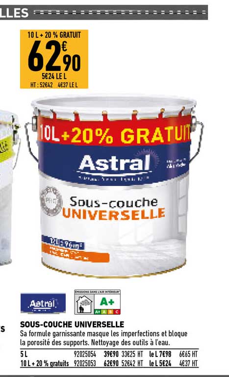 sous-couche universelle astral