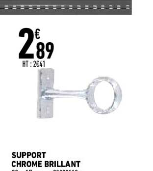 support chrome brillant