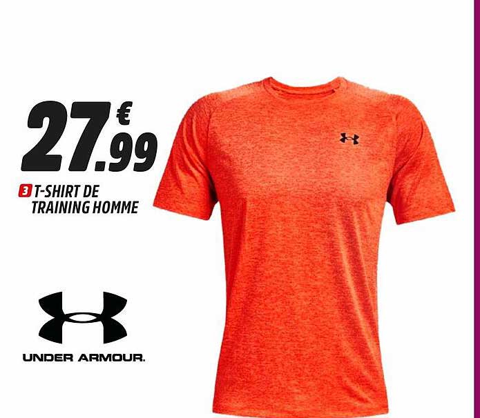 t-shirt de training homme under armour
