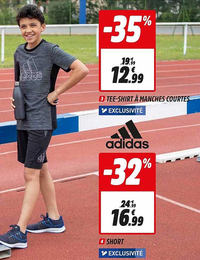 tee-shirt à manches courtes, short adidas