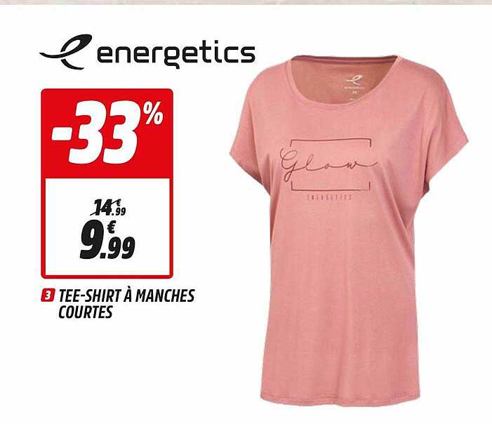 tee-shirt à manches courtes energetics