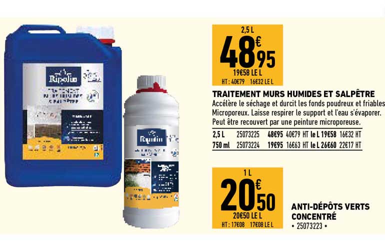 traitement murs humides et salpêtre