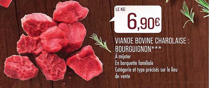 Viande Bovine Charolaise : Bourguignon
