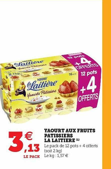 yaourt aux fruits patissiers la laitière