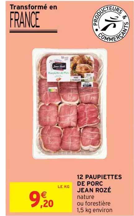 12 paupiettes de porc jean rozé