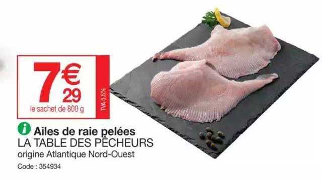 ailes de raies pelées la table des pêcheurs